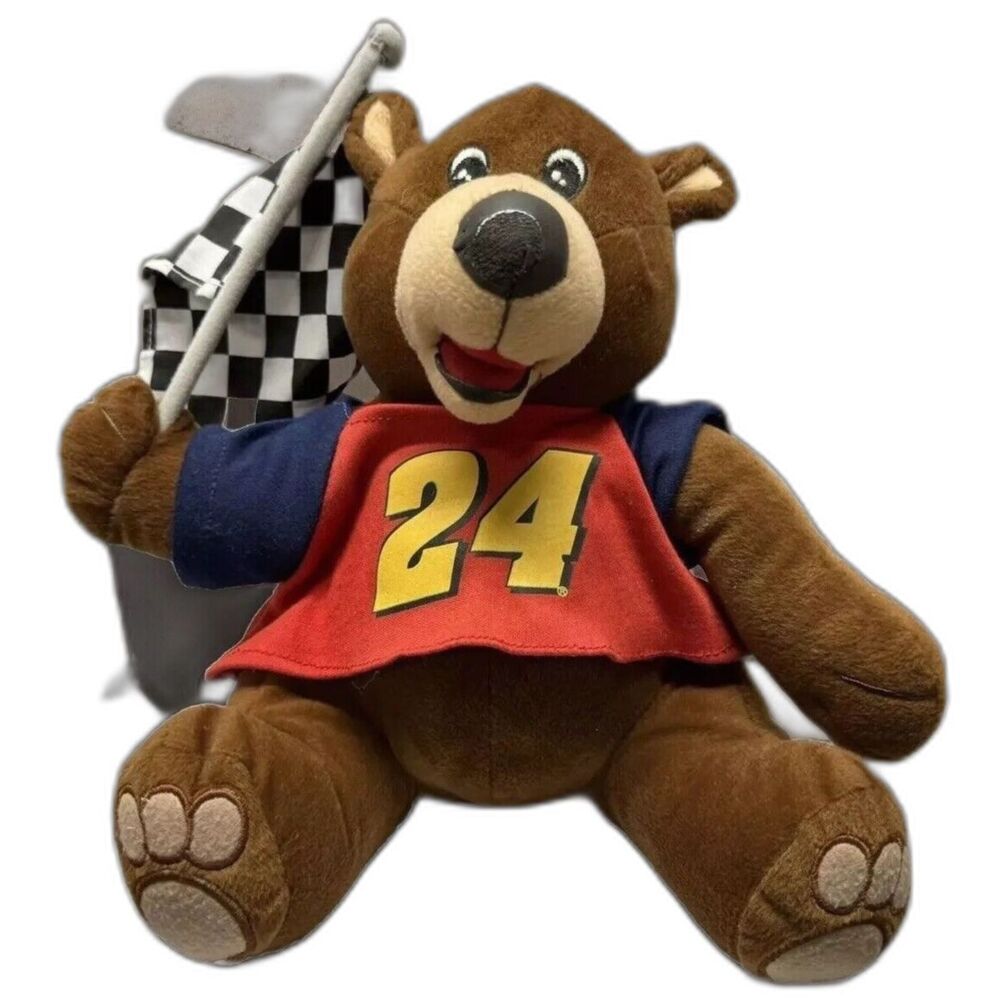 NASCAR Jeff Gordon 24 Sugar Loaf Plush Bear Checkered Flag Hendrick Stuffed Toy